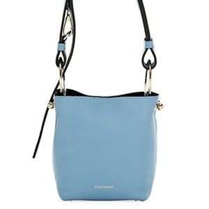 Strathberry Nano Lana Leather Hobo Bag - Alice Blue